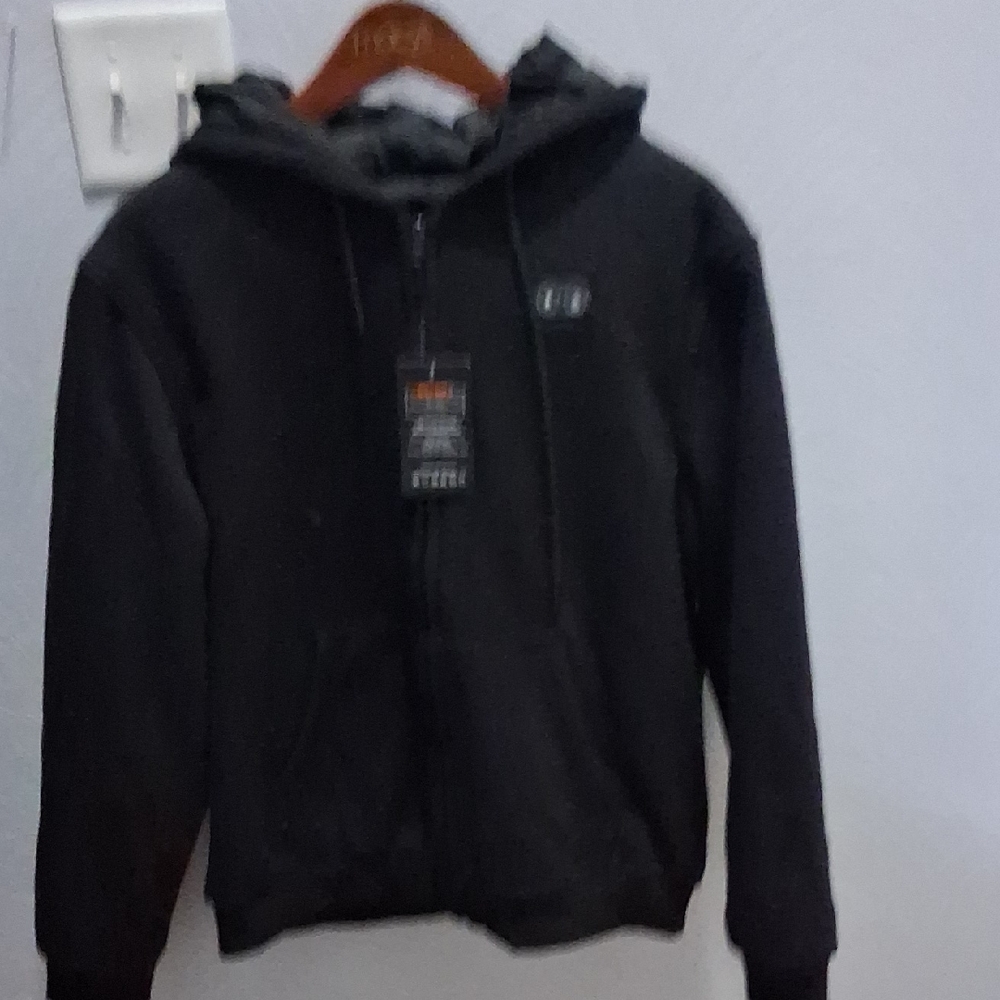Men's Black Heated Hoodie Jacket M